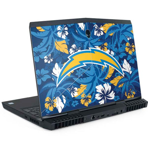 NFL Los Angeles Chargers Tropical Print Dell Alienware Skin